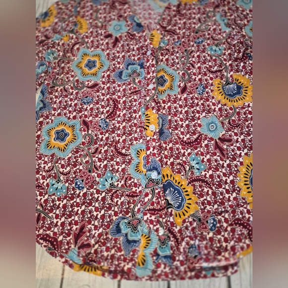 AMANA Women’s Floral Long Sleeve Top - Size M - Picture 4 of 9